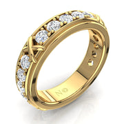 Alliance diamants ronds 2.90 carats or jaune Anna